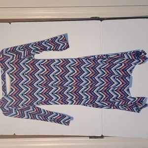 Justice Girls 12 14 bright chevron asymmetrical flowy abstract dress
